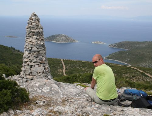 De bergen van Samos-stad