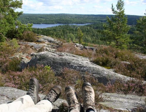 7 km uitzicht vanaf de heuvelkam Sörknatten